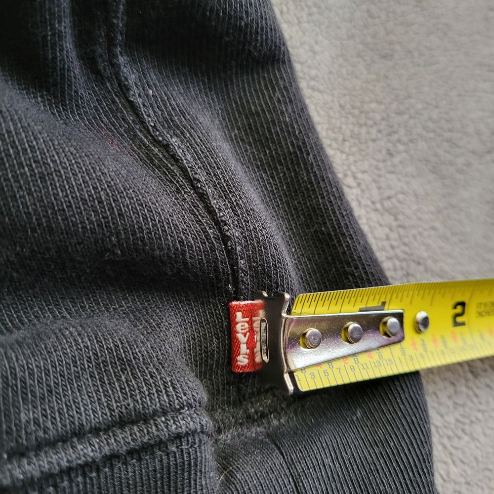 LEVIS Sweater Women Small Black Embroidered Pullover 90s Style Heavy Teacher - Picture 11 of 11